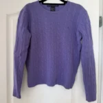 Thumbnail for Ralph Lauren Sport women's purple cable-knit jumper, size M