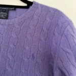 Thumbnail for Ralph Lauren Sport women's purple cable-knit jumper, size M