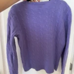 Thumbnail for Ralph Lauren Sport women's purple cable-knit jumper, size M