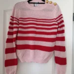 Thumbnail for Pinko women’s red and pink jumper, size L, with gold buttons