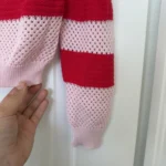 Thumbnail for Pinko women’s red and pink jumper, size L, with gold buttons