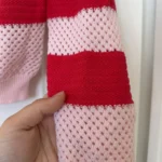 Thumbnail for Pinko women’s red and pink jumper, size L, with gold buttons