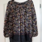 Thumbnail for Blouse Gérald Darel taille 38 fleuris bleu marine