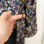 Thumbnail for Blouse Gérald Darel taille 38 fleuris bleu marine
