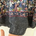 Thumbnail for Blouse Gérald Darel taille 38 fleuris bleu marine