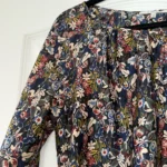 Thumbnail for Blouse Gérald Darel taille 38 fleuris bleu marine