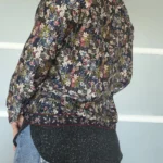 Thumbnail for Blouse Gérald Darel taille 38 fleuris bleu marine