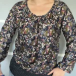 Thumbnail for Blouse Gérald Darel taille 38 fleuris bleu marine