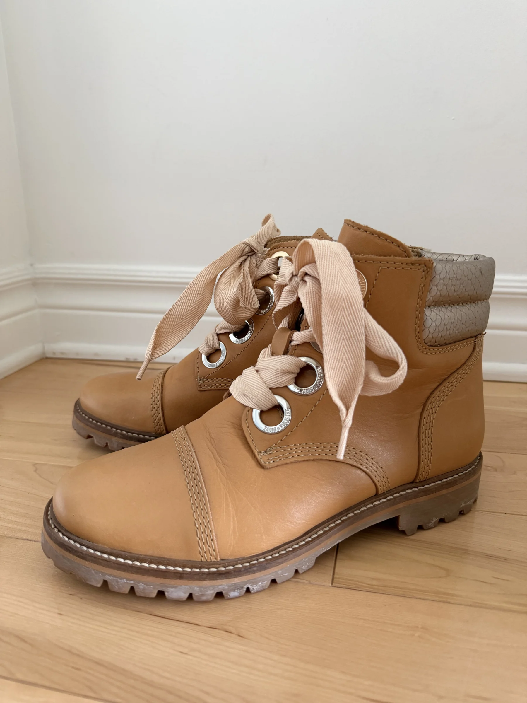 Bottines Zadig et Voltaire taille 39 cuir marron Zadig and Voltaire seconde main