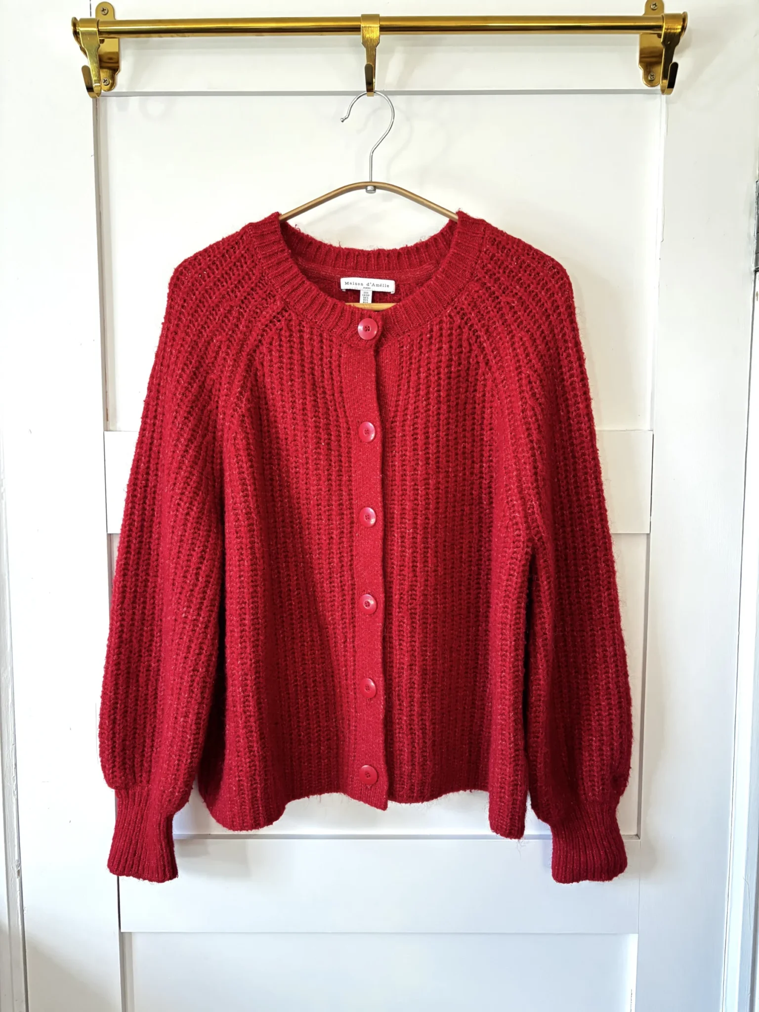 Featured image for ♥️Cardigan rouge MAISON D’AMÉLIE