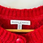 Thumbnail for ♥️Cardigan rouge MAISON D’AMÉLIE