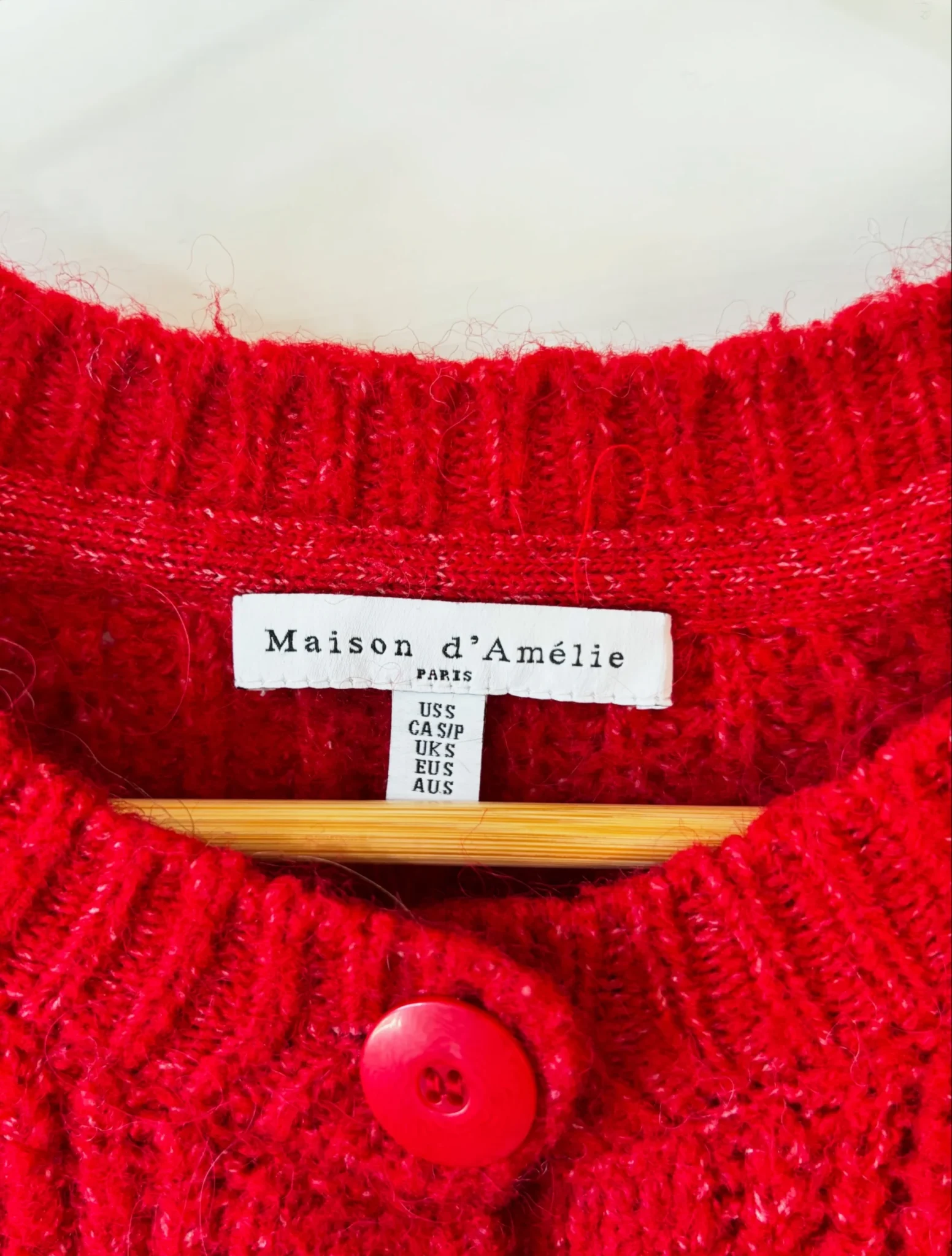 Image for ♥️Cardigan rouge MAISON D’AMÉLIE