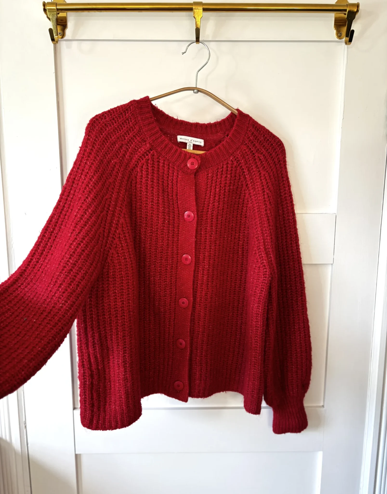 Image for ♥️Cardigan rouge MAISON D’AMÉLIE
