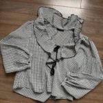 Thumbnail for Blouse à volants et carreaux Vichy