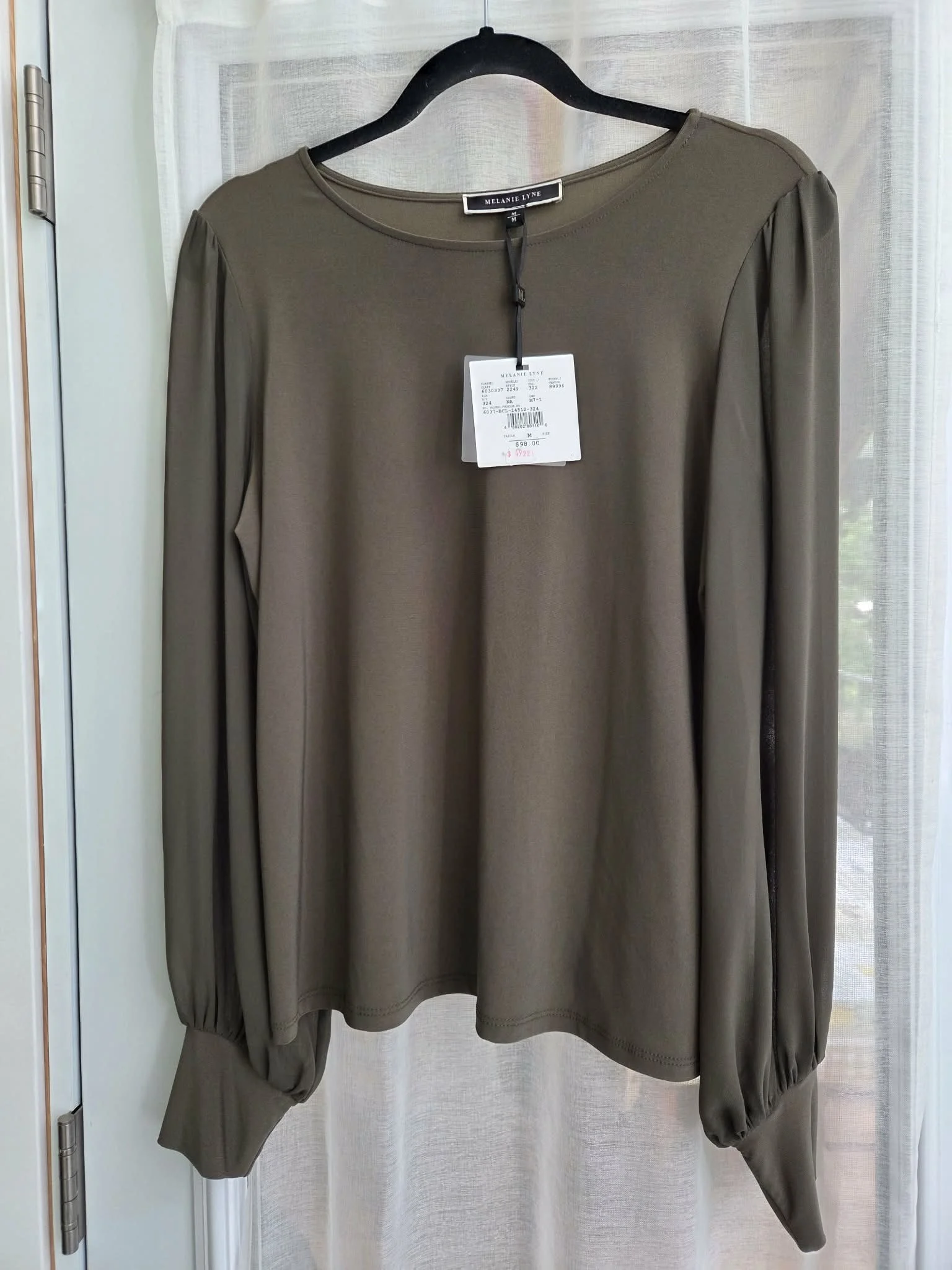 ✨Neuf ✨ Blouse en chiffon à manches ballon de marque Mélanie Lyne *Autre seconde main