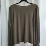 Thumbnail for Blouse en chiffon à manches ballon