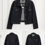 Thumbnail for Veste en denim à épaules tombantes