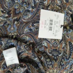 Thumbnail for Blouse abstraite à col cranté Mélanie Lyne / Motif bleu / 10