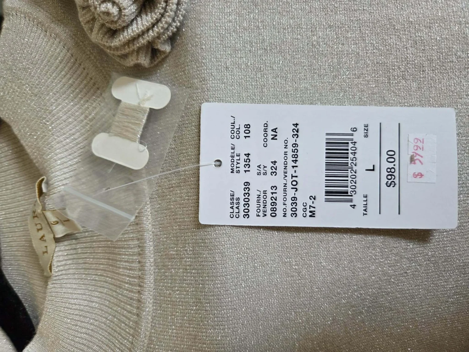 Image for Pull rosette à col montant de marque / Laura / Taille : G (taille petit)