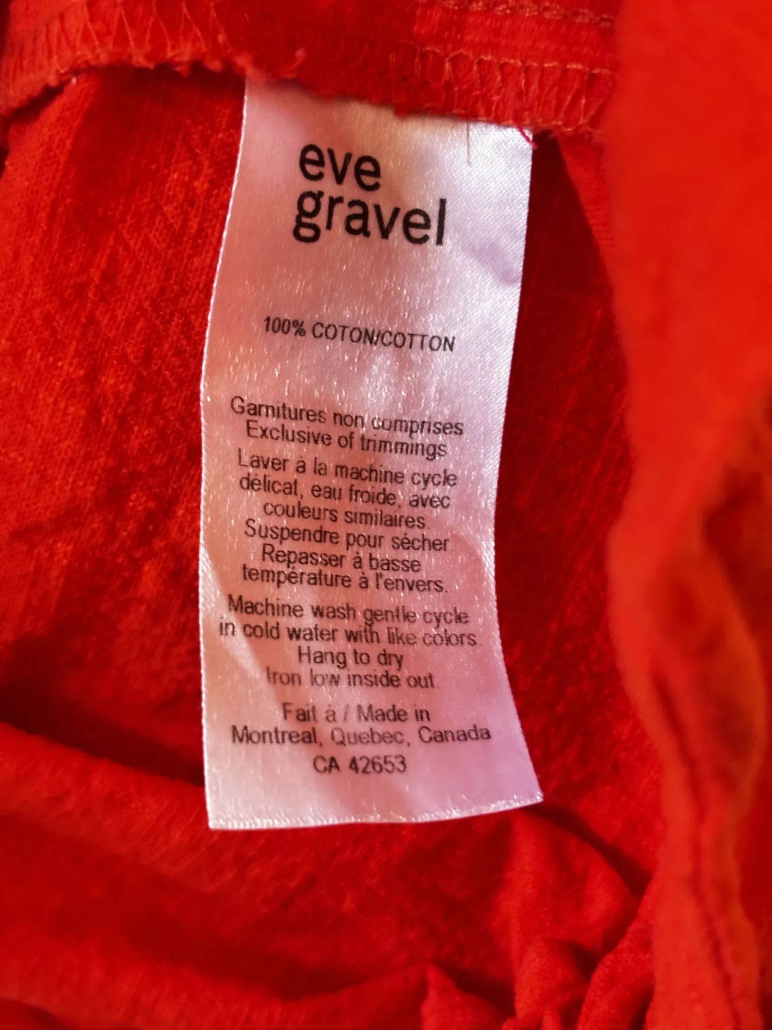 Image for ♥️Haut rouge ÈVE GRAVEL