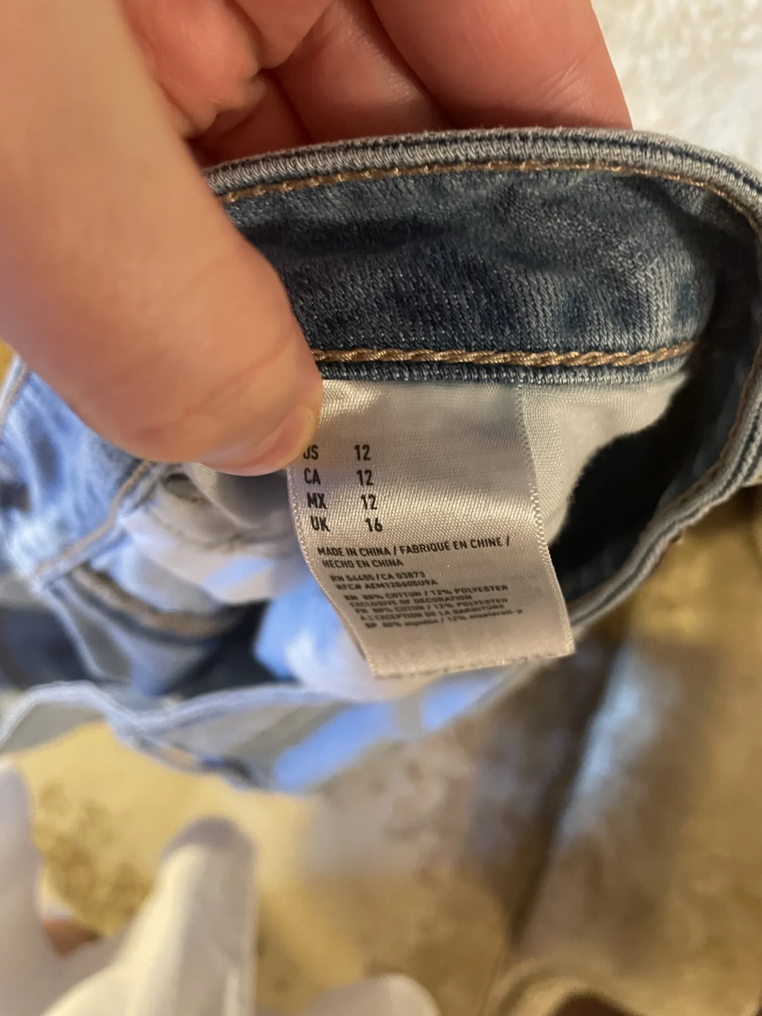 Image for Light blue denim jeans shorts, size 12, run large