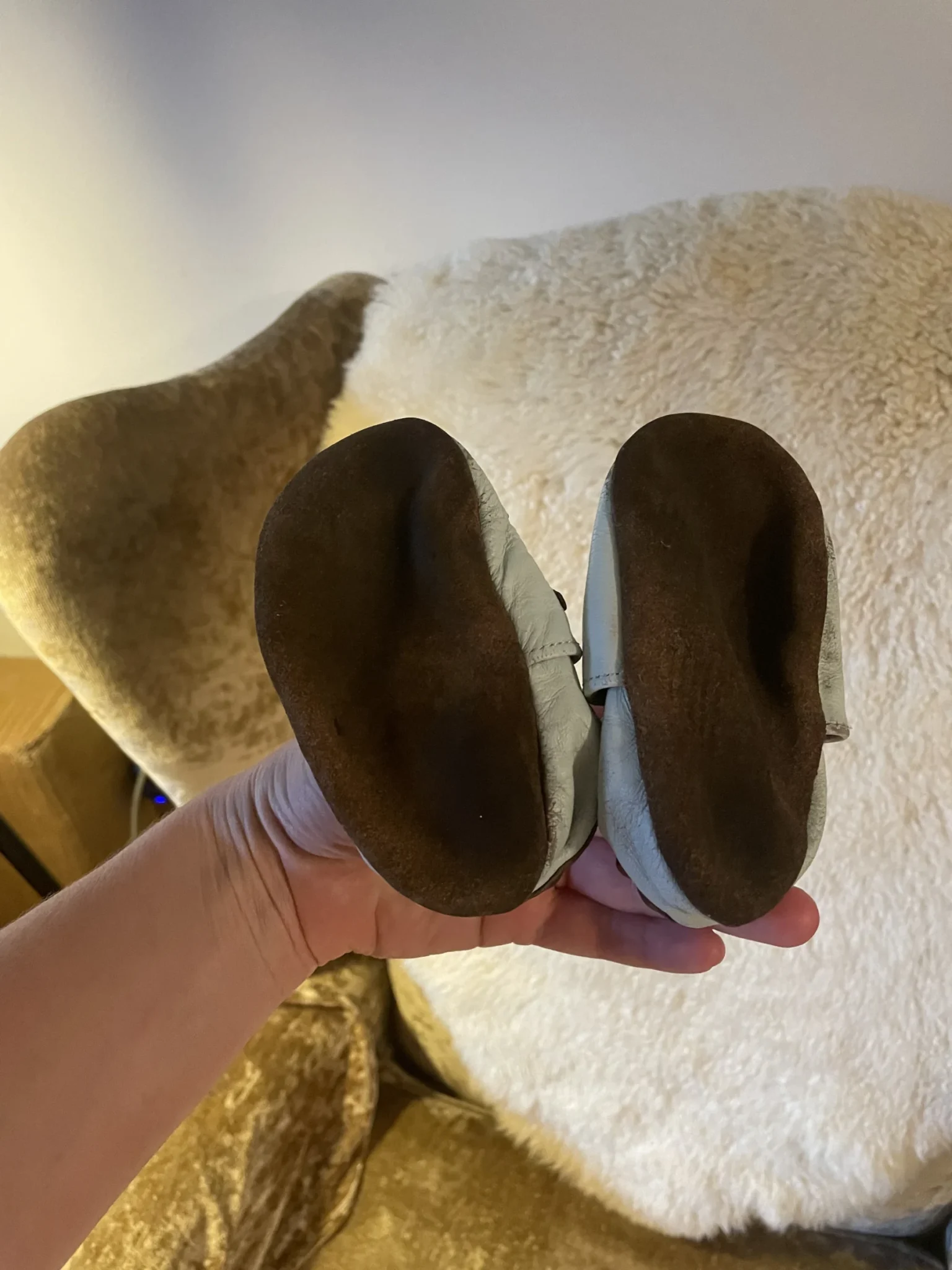 Image for Leather slipper-style shoes, sizes 6–12 (true to size)