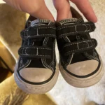 Thumbnail for Black Converse trainers for babies, ‘Toddler 4’, ages 1–2 years