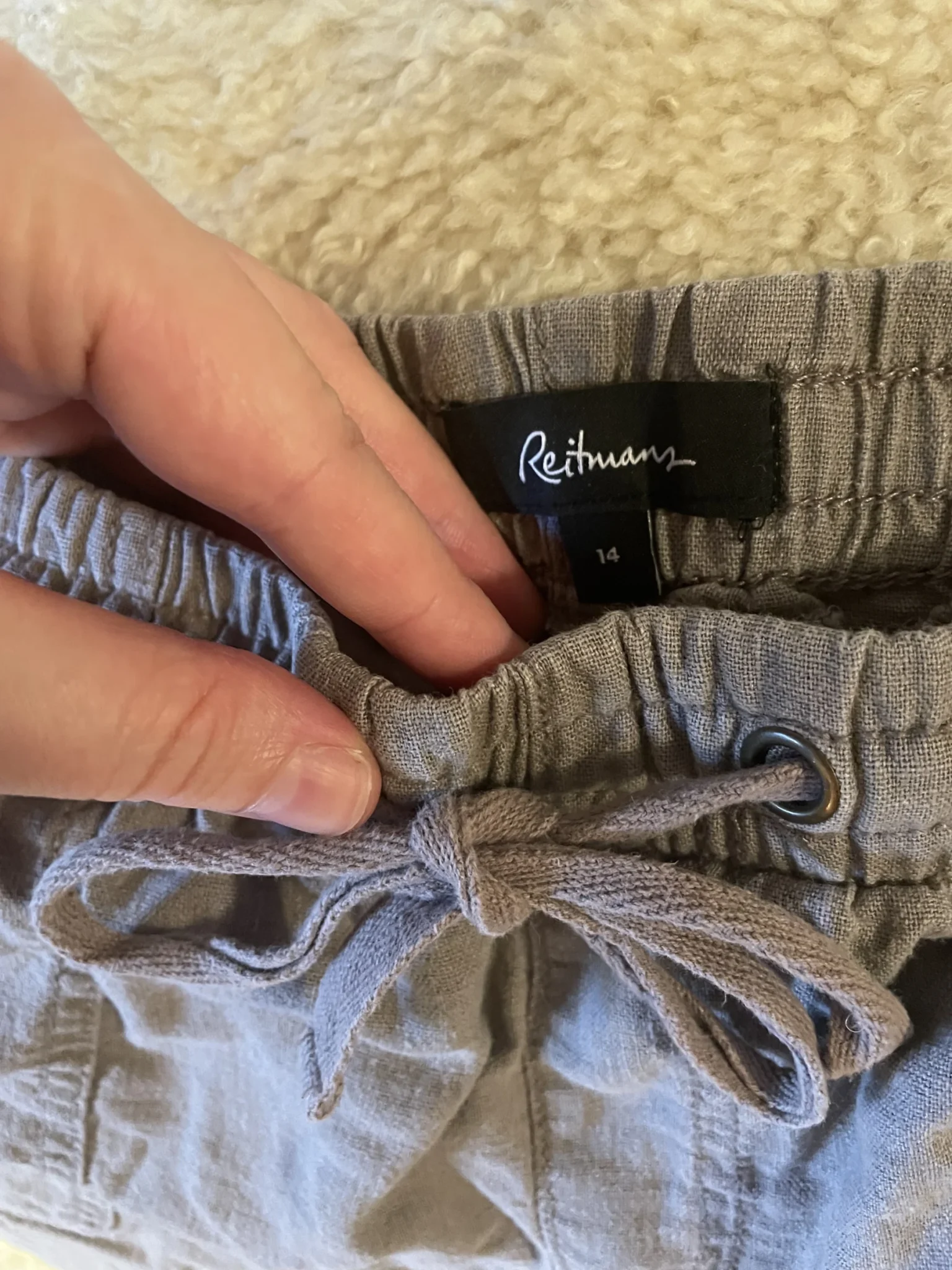 Featured image for Women’s shorts, size 14, taupe beige (dark greige)