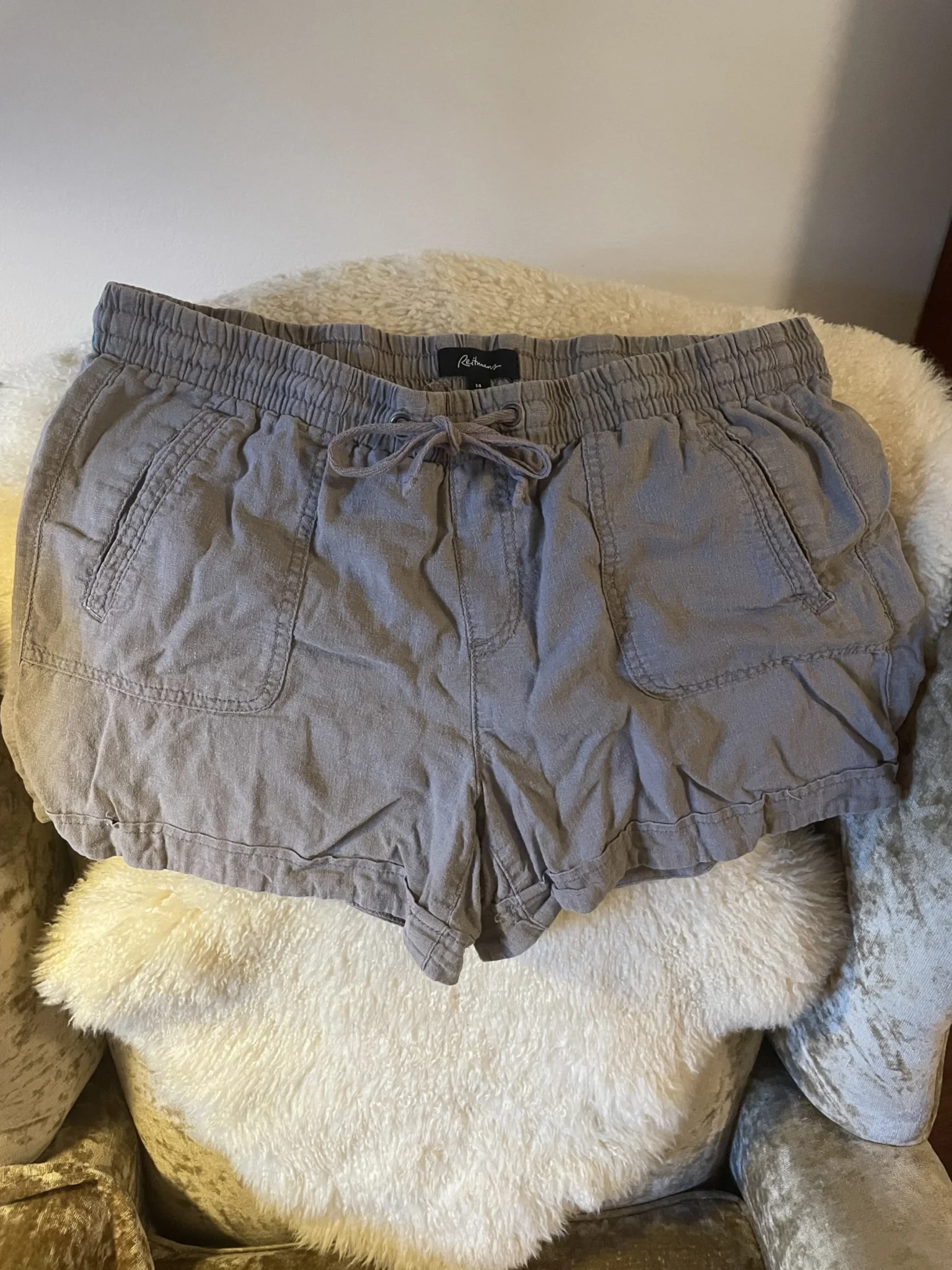 Image for Women’s shorts, size 14, taupe beige (dark greige)