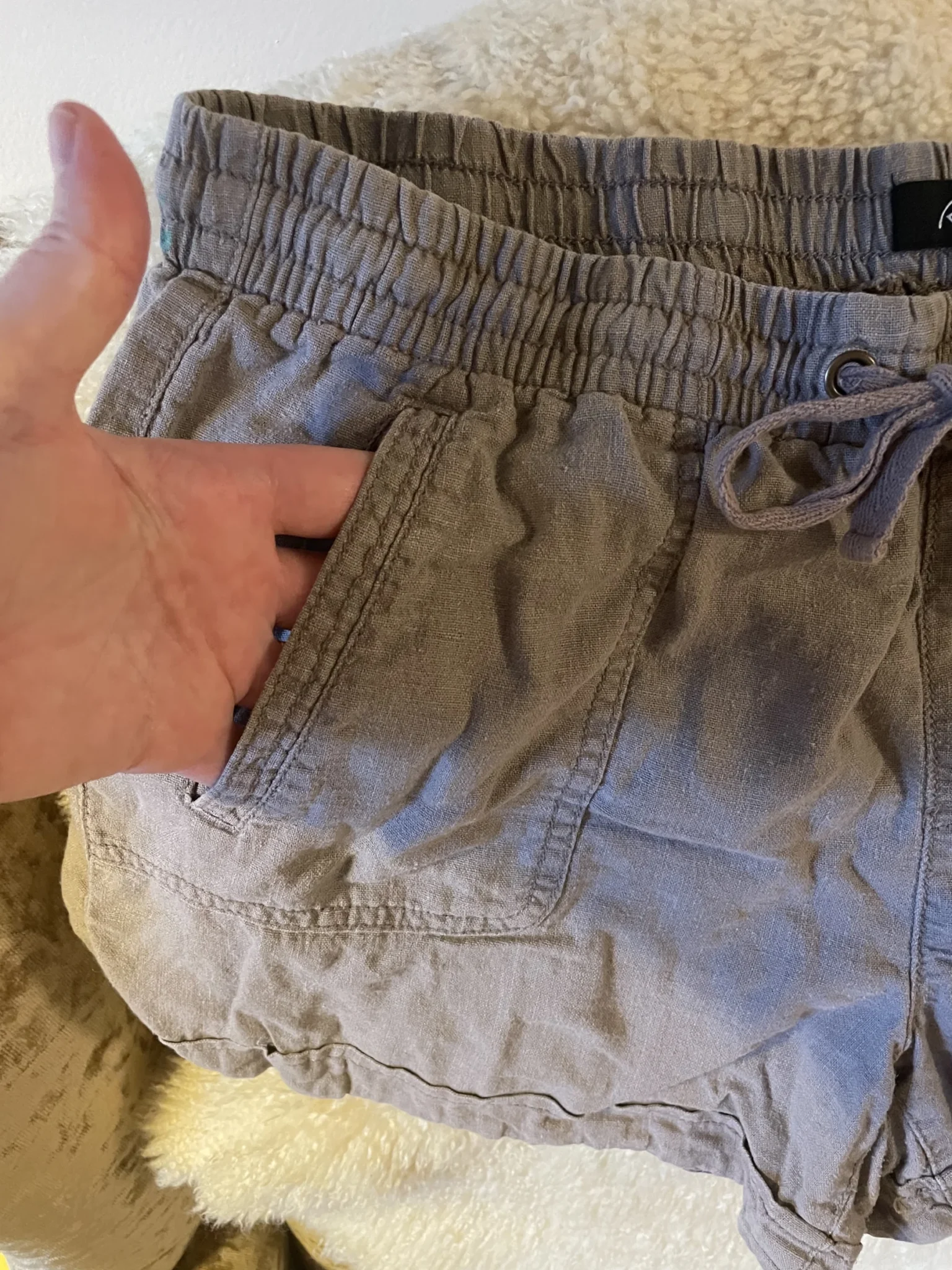 Image for Women’s shorts, size 14, taupe beige (dark greige)