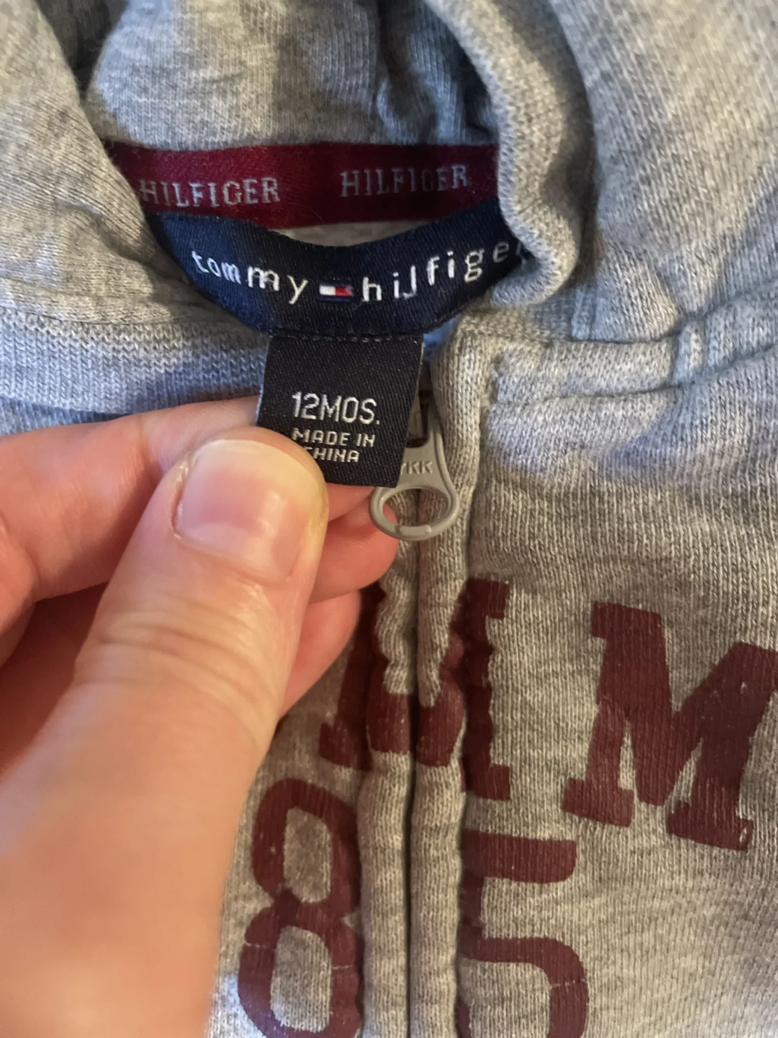 Featured image for 12-month-old cotton-blend zip-up hoodie (runs small)