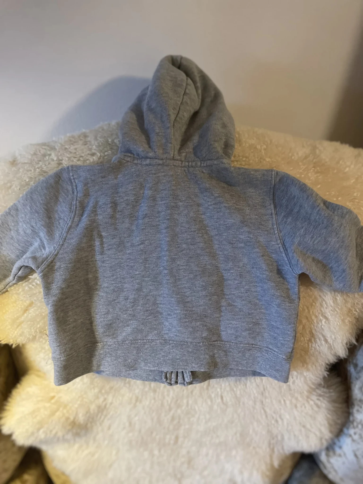 Image for 12-month-old cotton-blend zip-up hoodie (runs small)