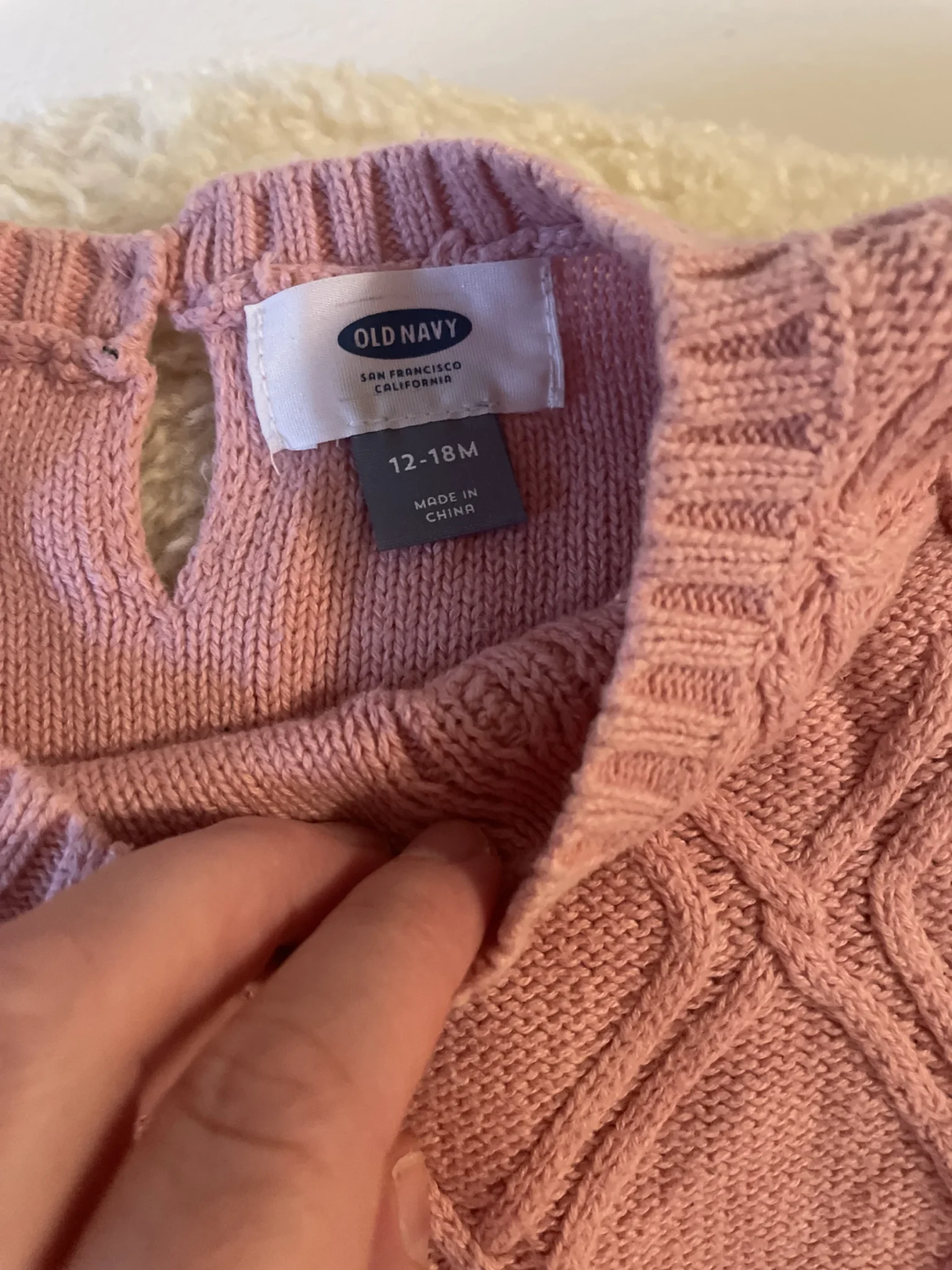 Image for Braided cotton jumper, sizes 12–18 (runs slightly small)