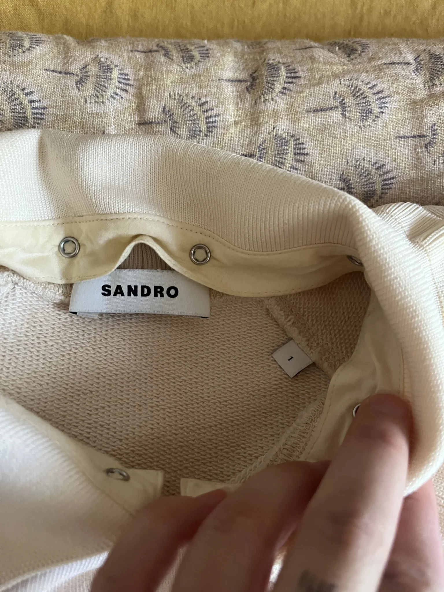 Image for Sweat Sandro taille 1 col amovible