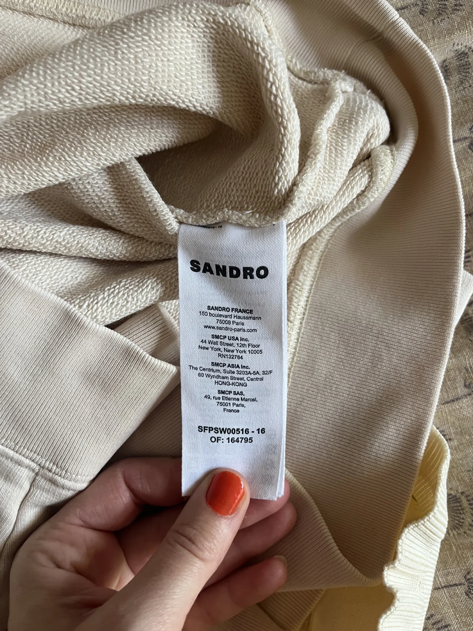 Image for Sweat Sandro taille 1 col amovible