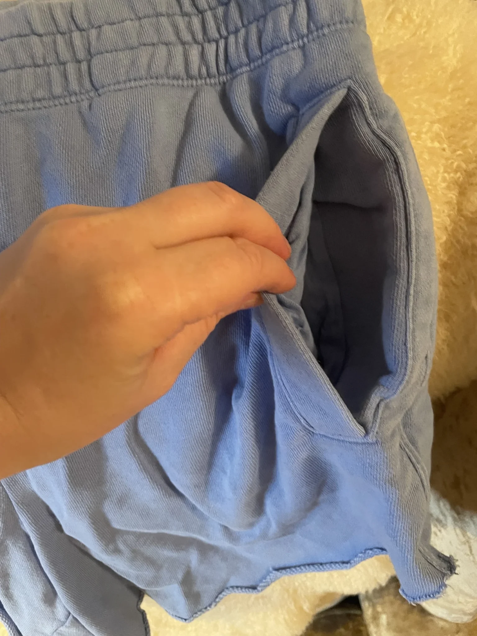 Image for Ultra-comfortable fleece-lined cotton shorts