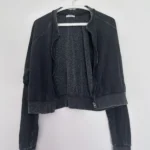 Featured thumbnail for Blouson style bomber court noir délavé – Ardene