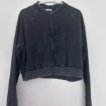 Thumbnail for Blouson style bomber court noir délavé – Ardene