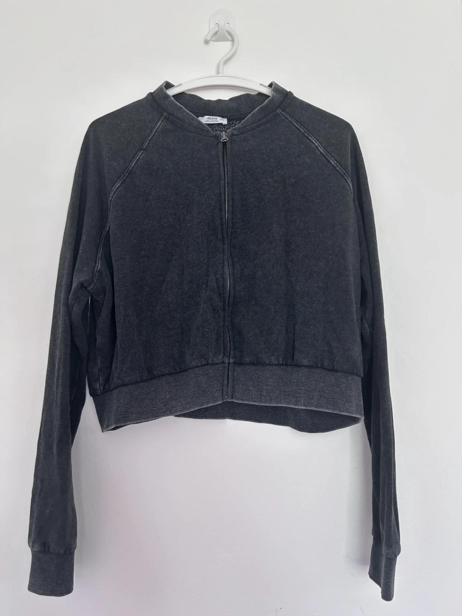 Image for Blouson style bomber court noir délavé – Ardene