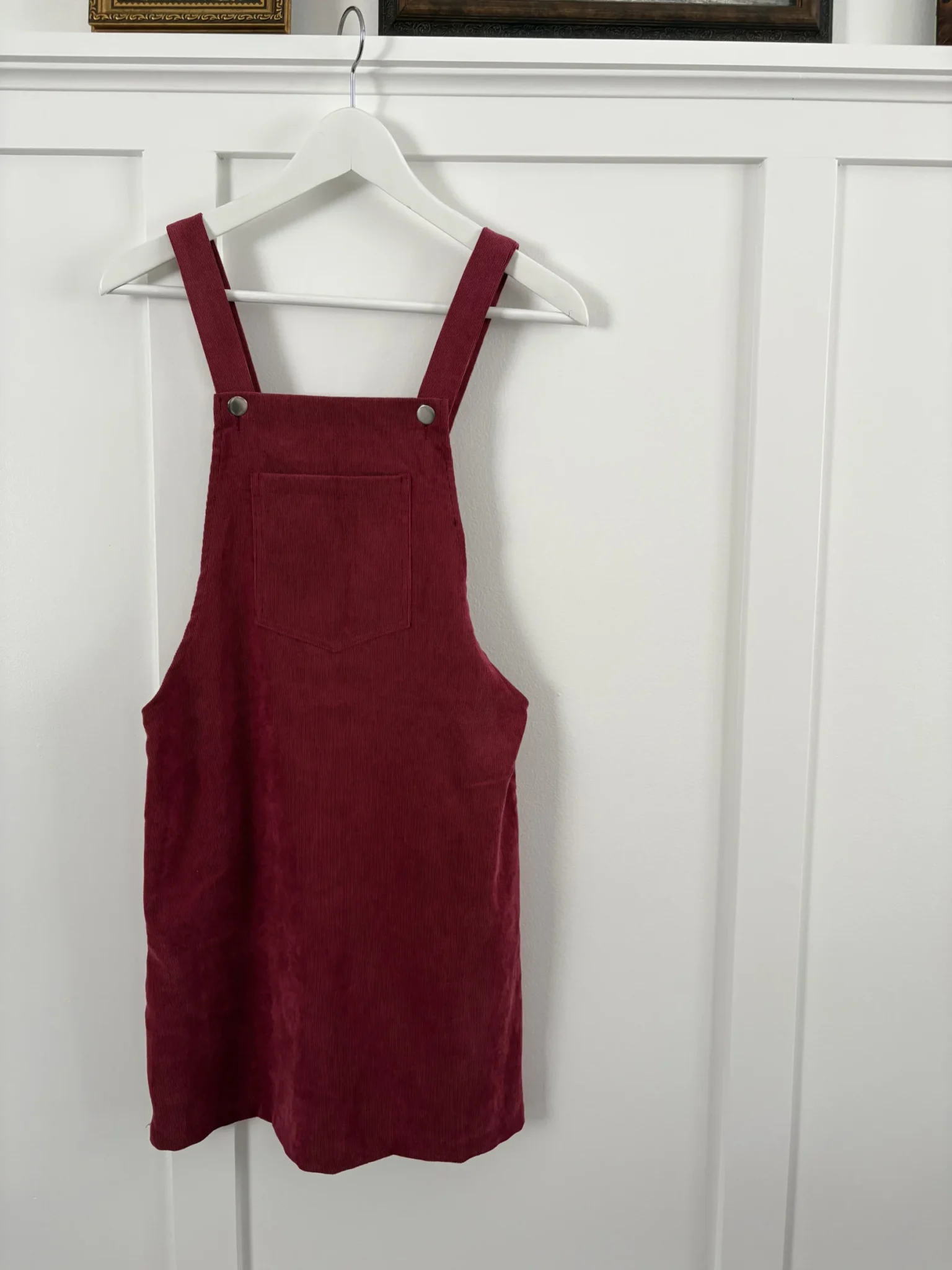 Featured image for Corduroy dungaree dress