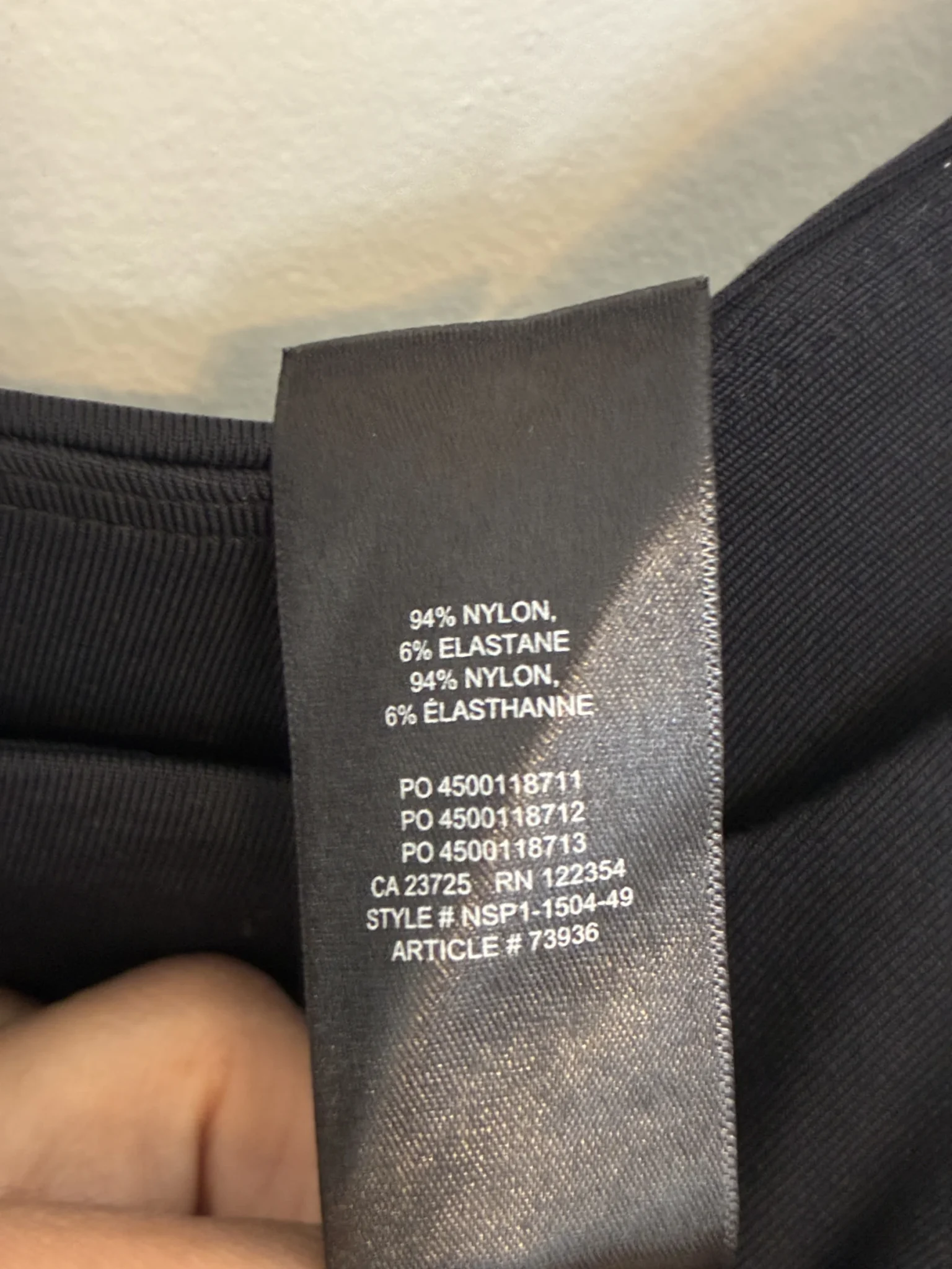 Image for Body à encolure carrée Aritzia – Noir