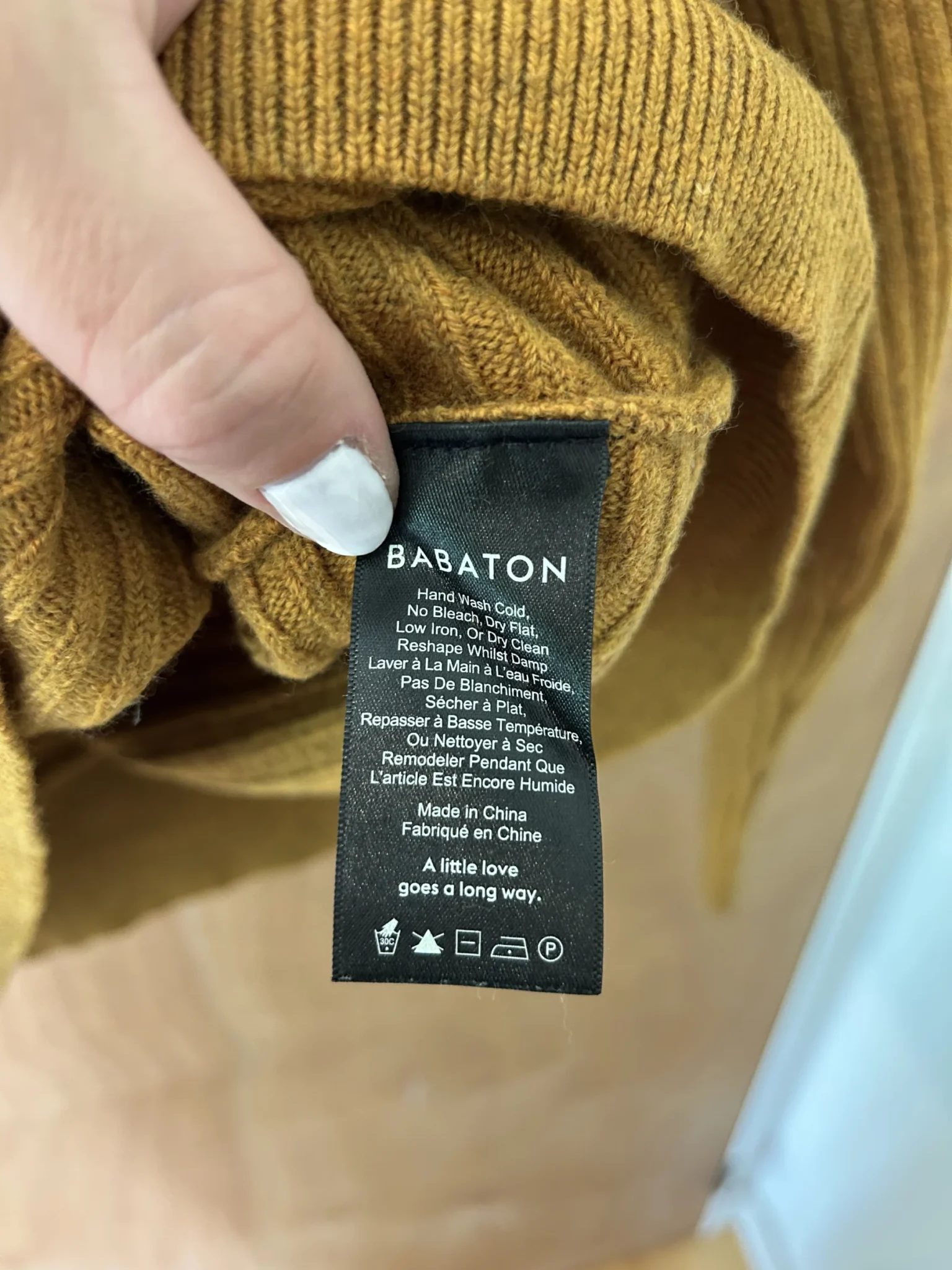 Image for Chandail en tricot moutarde - Babaton