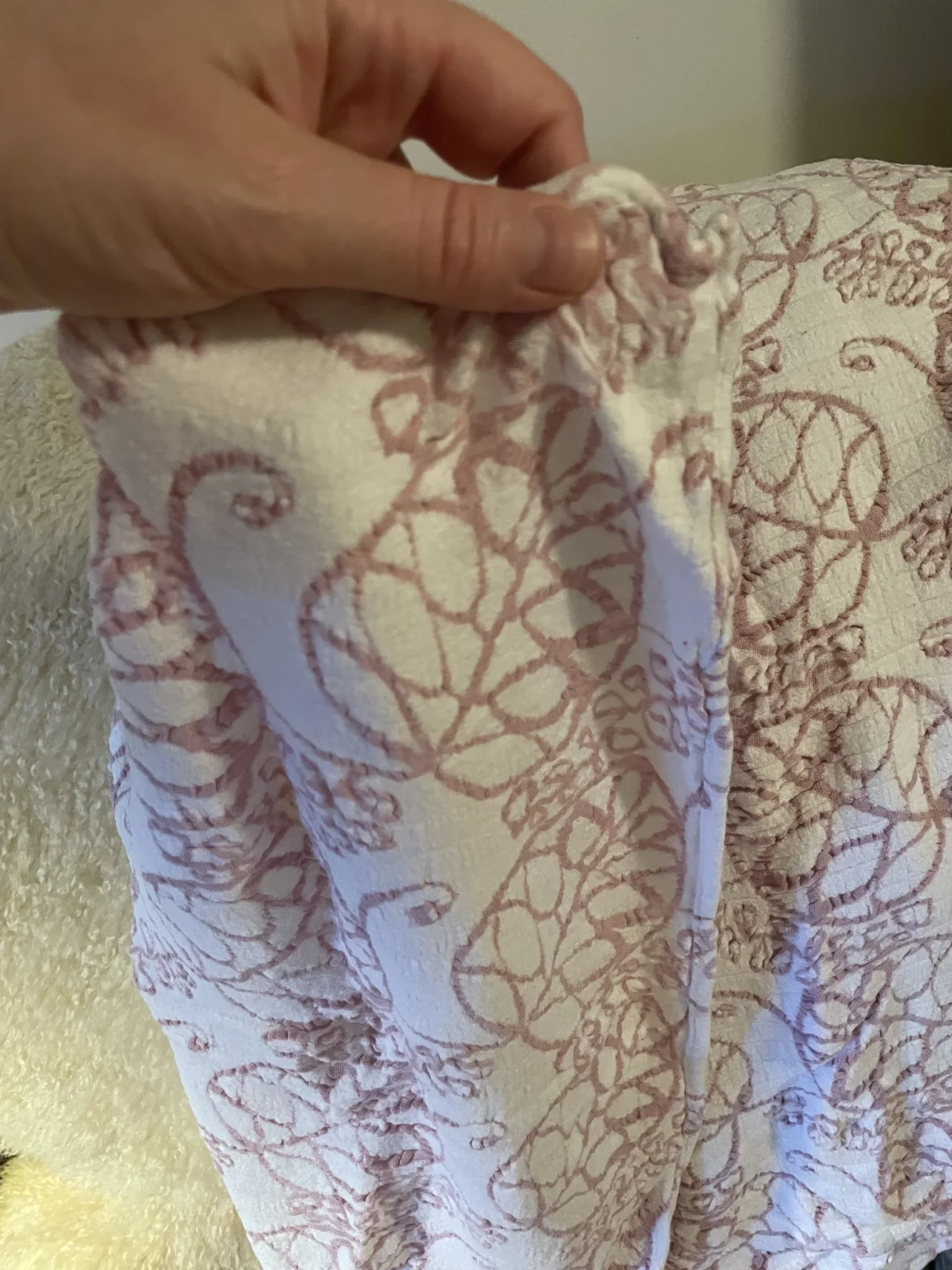 Image for Belle couverture feuilles roses bébé naissant