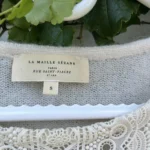 Thumbnail for Pull Sézane en mohair et dentelle