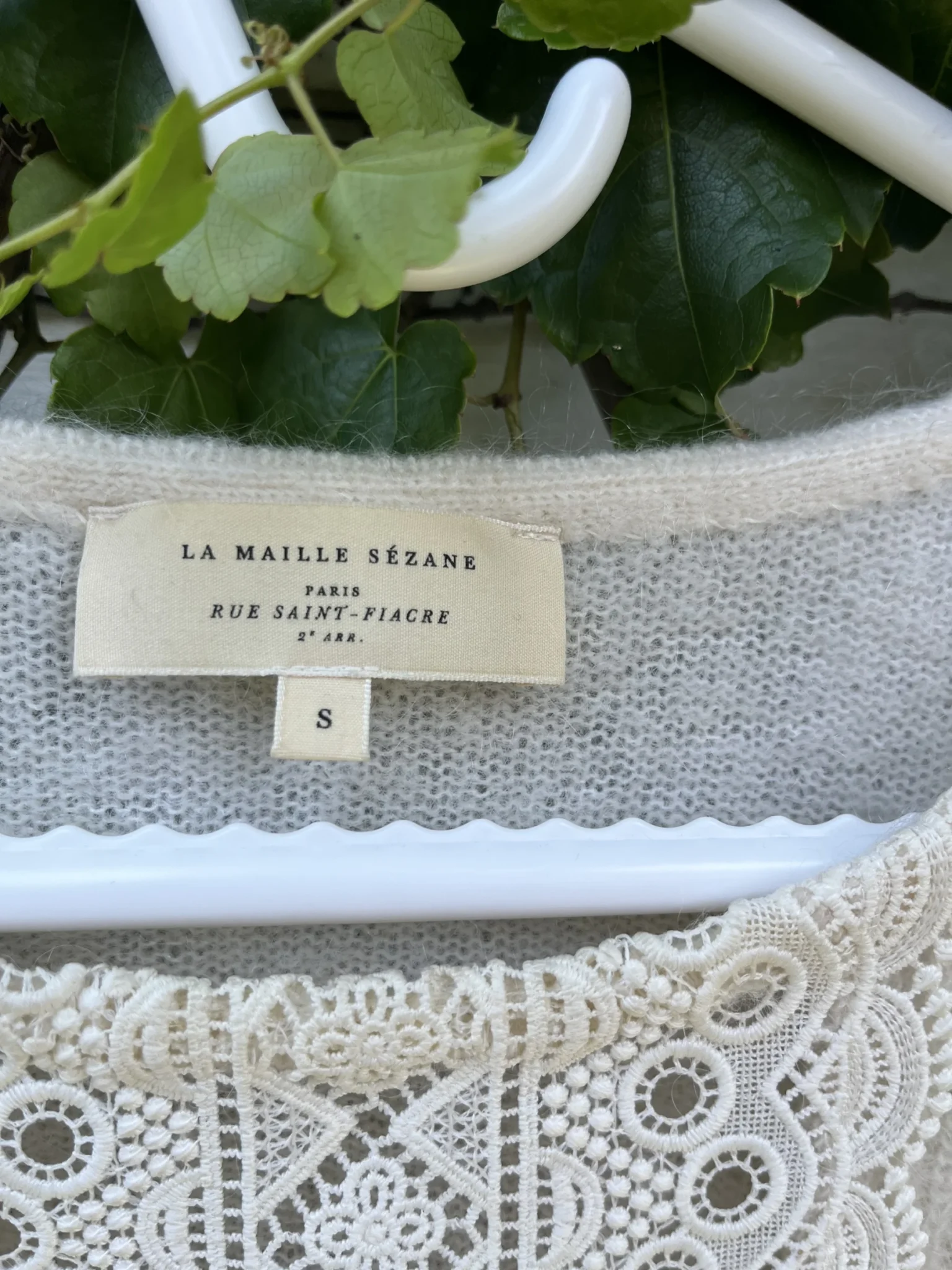 Image for Pull Sézane en mohair et dentelle
