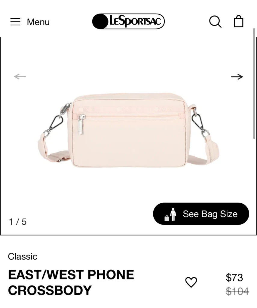 Image for LeSportSac East/West Phone Crossbody
