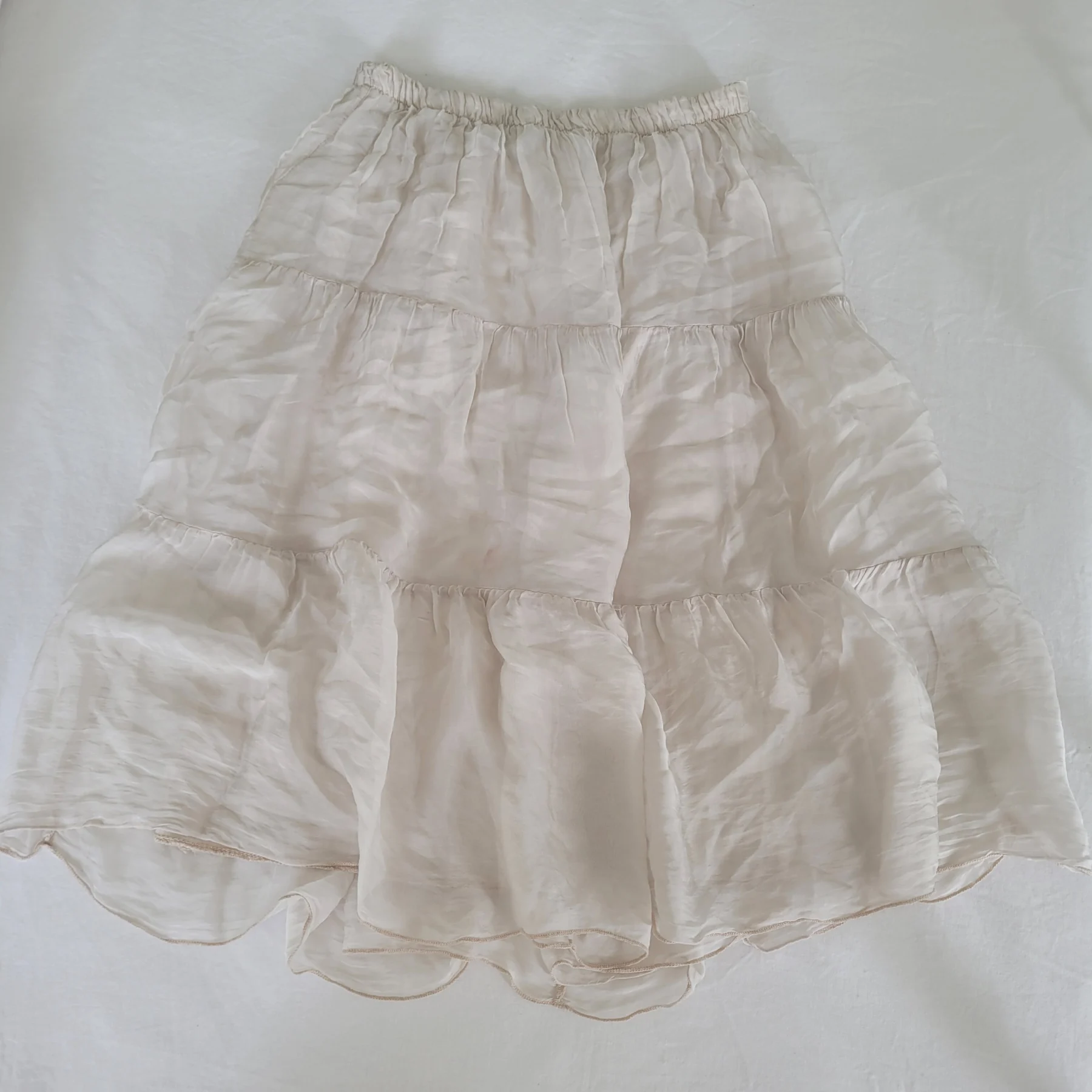 ✨️ 100% Soie Pure Fabriquée en Italie - Pièce de Boutique - Jupe midi Via Vitale XL *Autre seconde main