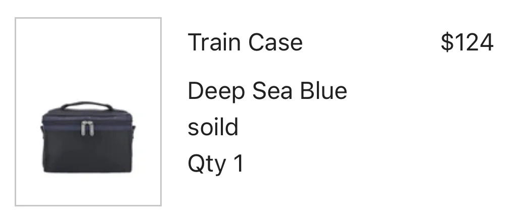 Image for LeSportSac Train Case – Navy