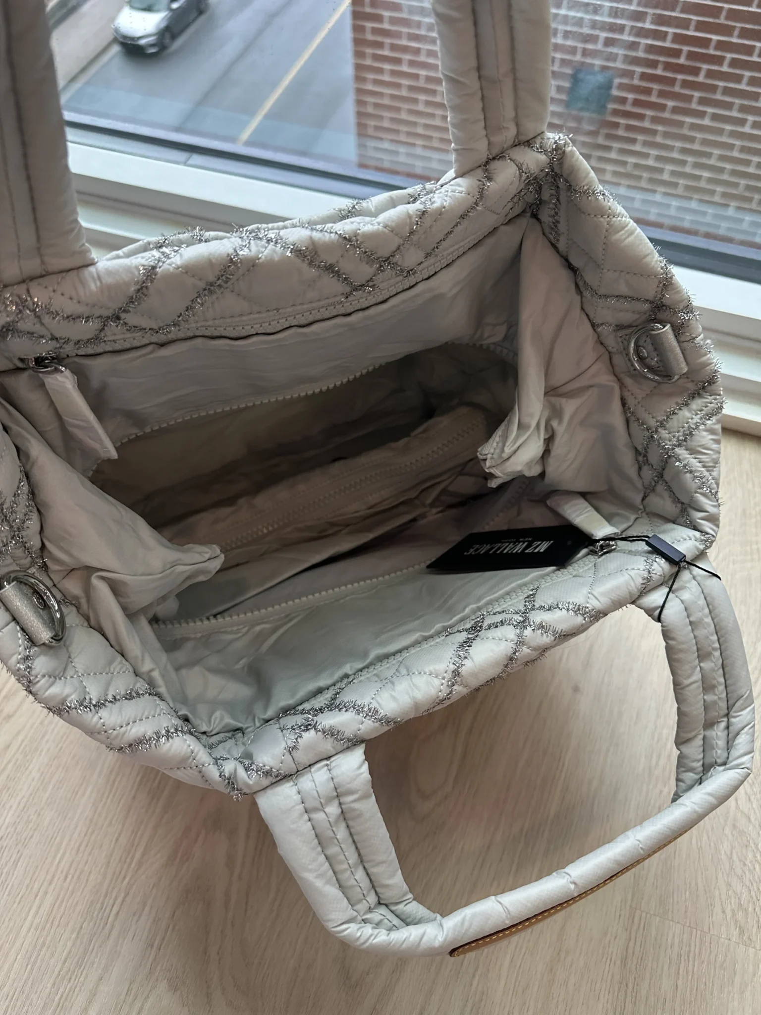 Image for MZ Wallace Frost Tinsel Small Metro Tote