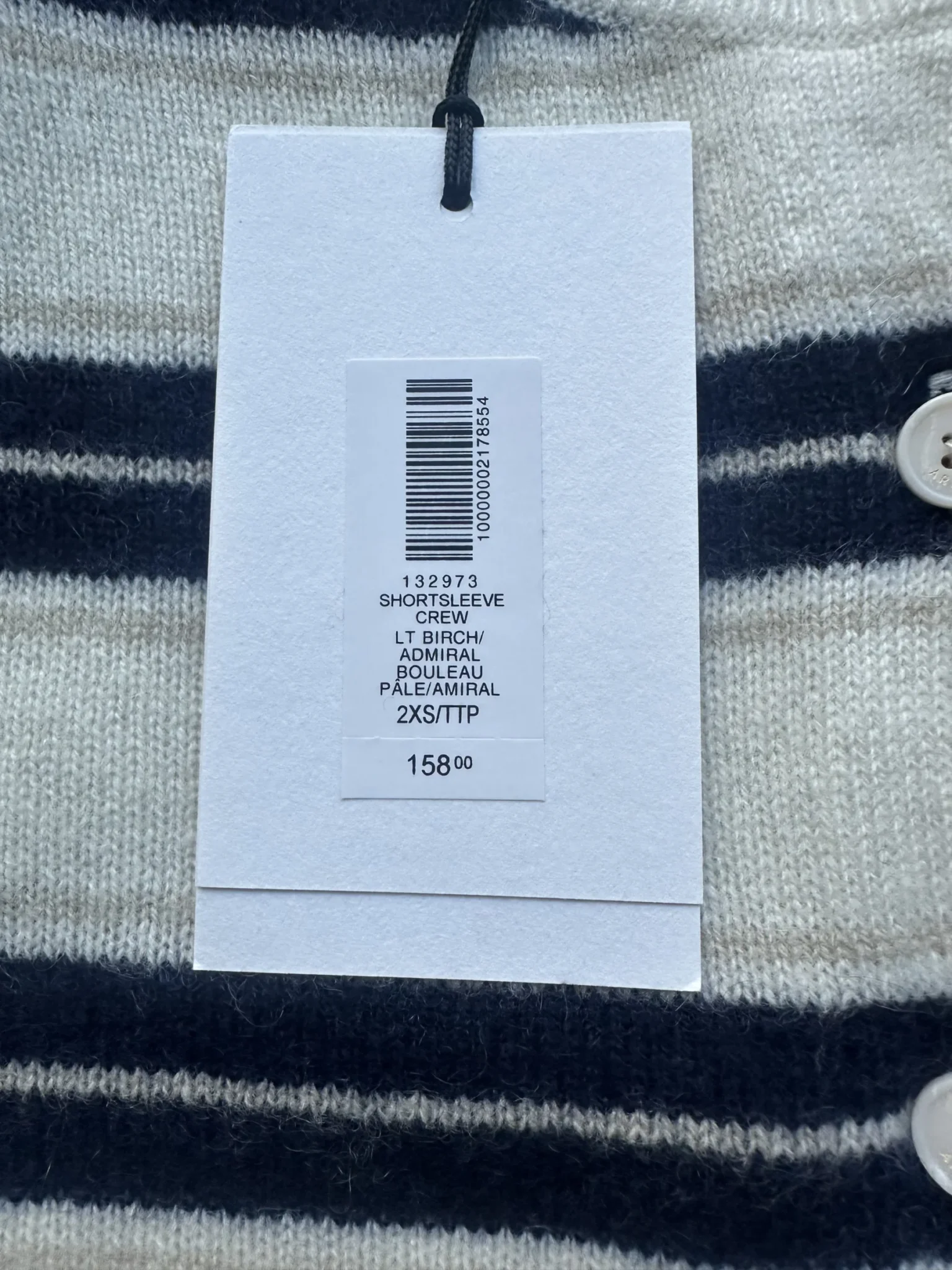 Image for Aritzia Cashmere Short Sleeve Crew 2XS